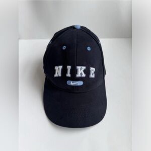 Vintage Nike Grey Tag Hat Cap One Size OSFM Stretch Navy Unisex